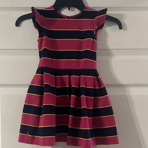 Polo by Ralph Lauren Pink and Navy Striped Dress